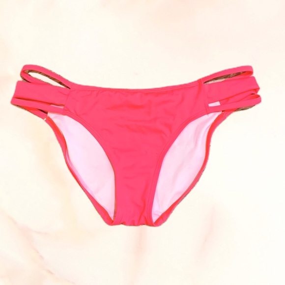 PINK Victoria's Secret Other - ♦️SOLD♦️ Bikini Bottoms • Victoria’s Secret PINK strappy low rise cheeky Lg